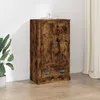 Image de Buffet Haut Chêne Fumé 60x35,5x103,5 Cm Bois D'ingénierie Vidaxl