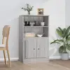 Image de Buffet Haut Sonoma Gris 60x35,5x103,5 Cm Bois D'ingénierie Vidaxl