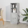 Image de Buffet Haut Gris Béton 36x35,5x103,5 Cm Bois D'ingénierie Vidaxl