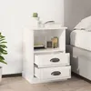 Image de Tables De Chevet 2 Pcs Blanc Brillant 43x36x60 Cm Vidaxl