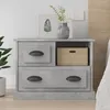 Image de vidaXL Table de chevet gris béton 60x39x45 cm 816364