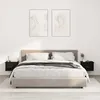 Image de Tables De Chevet Murales 2 Pcs Noir 41,5x36x28 Cm Vidaxl