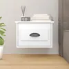 Image de Table De Chevet Murale Blanc Brillant 41,5x36x28 Cm Vidaxl