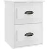 Image de Table De Chevet Murale Blanc Brillant 41,5x36x53 Cm Vidaxl