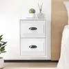 Image de Tables De Chevet Murales 2 Pcs Blanc Brillant 41,5x36x53 Cm Vidaxl