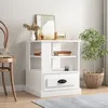 Image de vidaXL Table dappoint blanc 50x50x60 cm bois d'ingénierie 816408