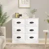 Image de Buffet Blanc 70x35,5x67,5 Cm Bois D'ingénierie Vidaxl