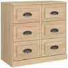 Image de Buffet Chêne Sonoma 70x35,5x67,5 Cm Bois D'ingénierie Vidaxl
