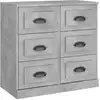 Image de Buffet Gris Béton 70x35,5x67,5 Cm Bois D'ingénierie Vidaxl