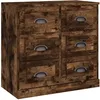 Image de Buffet Chêne Fumé 70x35,5x67,5 Cm Bois D'ingénierie Vidaxl