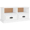 Image de Meuble Tv Blanc 93x35,5x45 Cm Bois D'ingénierie Vidaxl