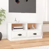 Image de vidaXL Meuble TV blanc 93x355x45 cm bois dingénierie 816464