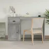 Image de Bureau Avec Tiroir Sonoma Gris 115x50x75 Cm Bois D'ingénierie Vidaxl
