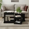 Image de Tables Basses 3 Pcs Noir Bois D'ingénierie Vidaxl