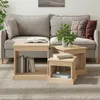 Image de vidaXL Tables gigognes 3 pcs chêne sonoma bois dingénierie 816491
