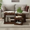 Image de Tables Basses 3 Pcs Chêne Fumé Bois D'ingénierie Vidaxl