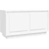 Image de Meuble Tv Blanc 80x35x45 Cm Bois D'ingénierie Vidaxl