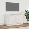Image de vidaXL Meuble TV blanc 80x35x45 cm bois dingénierie 819852