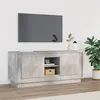 Image de vidaXL Meuble TV gris béton 102x35x45 cm bois dingénierie 819864