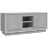 Image de Meuble Tv Sonoma Gris 102x35x45 Cm Bois D'ingénierie Vidaxl