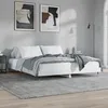 Image de Cadre De Lit Sans Matelas Blanc 200x200 Cm Bois D'ingénierie Vidaxl