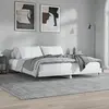 Image de Cadre De Lit Sans Matelas Blanc Brillant 140x200 Cm Vidaxl