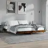Image de Cadre De Lit Sans Matelas Chêne Fumé 120x200 Cm Bois Ingénierie Vidaxl