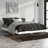 Image de vidaXL Cadre de lit blanc brillant 135x190 cm bois dingénierie 832183