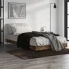 Image de Cadre De Lit Sans Matelas Chêne Fumé 90x190cm Bois D'ingénierie Vidaxl