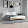 Image de Cadre De Lit Sans Matelas Chêne Sonoma 200x200 Cm Vidaxl