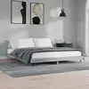 Image de Cadre De Lit Sans Matelas Sonoma Gris 140x200 Cm Vidaxl