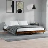 Image de Cadre De Lit Sans Matelas Chêne Fumé 120x200 Cm Bois Ingénierie Vidaxl