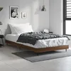 Image de vidaXL Cadre de lit chêne marron 90x200 cm bois dingénierie 832276