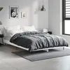 Image de Cadre De Lit Sans Matelas Blanc 120x190 Cm Bois D'ingénierie Vidaxl