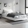 Image de vidaXL Cadre de lit sans matelas blanc 90x190 cm bois dingénierie 832301