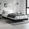 Image de vidaXL Cadre de lit noir 90x190 cm bois dingénierie 832302