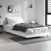 Image de vidaXL Cadre de lit blanc brillant 90x190 cm bois dingénierie 832303