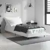 Image de Cadre De Lit Sans Matelas Blanc 75x190 Cm Bois D'ingénierie Vidaxl