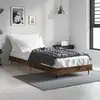 Image de Cadre De Lit Sans Matelas Chêne Fumé 75x190cm Bois D'ingénierie Vidaxl