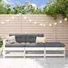 Image de vidaXL Salon de jardin 3 pcs avec coussins blanc bois massif ensemble de salon ensemble de salon extérieur ensemble de 825598