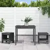 Image de Ensemble De Bistrot De Jardin 3 Pcs Gris Bois De Pin Massif Vidaxl