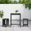 Image de Ensemble De Bar De Jardin 3 Pcs Gris Bois De Pin Massif Vidaxl