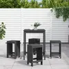 Image de Ensemble De Bar De Jardin 5 Pcs Gris Bois De Pin Massif Vidaxl