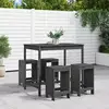 Image de Ensemble De Bar De Jardin 5 Pcs Gris Bois De Pin Massif Vidaxl