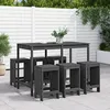 Image de vidaXL Ensemble de bar de jardin 7 pcs gris bois de pin massif ensemble de pub ensemble de bar de patio ensemble de table 3157753