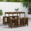 Image de Ensemble De Bar De Jardin 7 Pcs Marron Miel Bois De Pin Massif Vidaxl