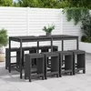 Image de Ensemble De Bar De Jardin 9 Pcs Gris Bois De Pin Massif Vidaxl