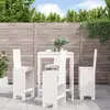 Image de Ensemble De Bar De Jardin 5 Pcs Blanc Bois Massif De Pin Vidaxl