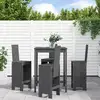 Image de Ensemble De Bar De Jardin 5 Pcs Gris Bois De Pin Massif Vidaxl