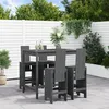 Image de Ensemble De Bar De Jardin 5 Pcs Gris Bois De Pin Massif Vidaxl